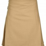 Highland Scottish premium quality 8 Yard Professional Camel Brown Wool Kilt