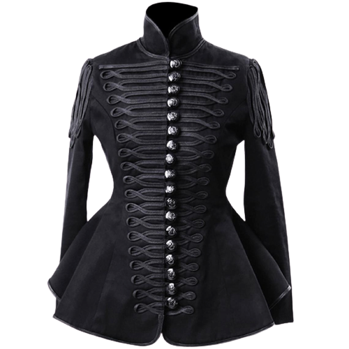 Ladies Black Hussar Military jacket