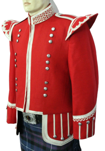 Piper & Drummer Doublet Red wool Tunic Coat Jacket