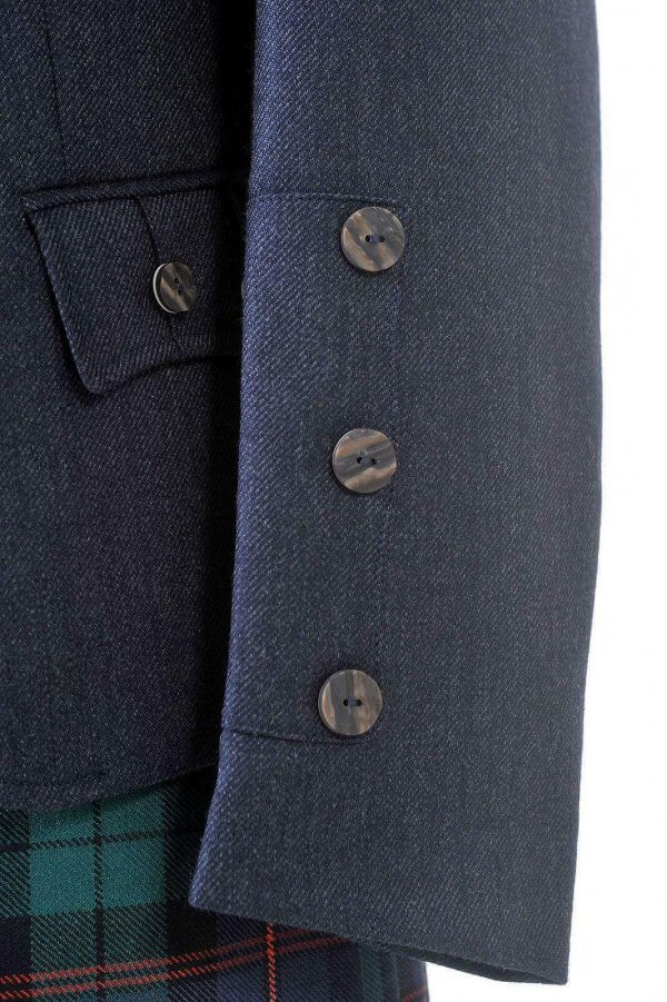 Crail Highland Jacket and Waistcoat in Midnight Blue Arrochar Tweed