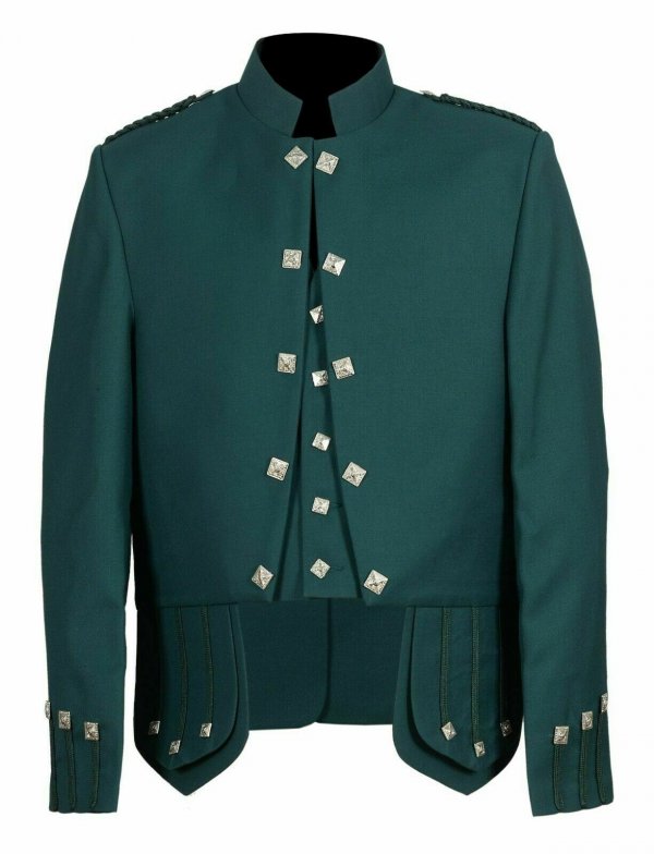 Green Sheriffmuir Doublet Jacket with Waistcoat