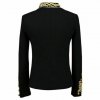 Men’s Vintage Black Gold Embroidery Suit Jacket