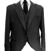 Argyll Jacket With Waistcoat ( Black Color) 100 % WOOL