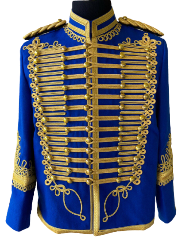 Hussar Jacket Coat Napoleonic Military General Officers Tunic with Aiguillette