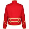 Men’s Military Army Gold Hussar Drummer Officer Music Festival Parade Jacket