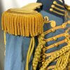 New GENERAL Ceremonial Gold Braiding Hussar Jacket Fringes Gold Epaulettes