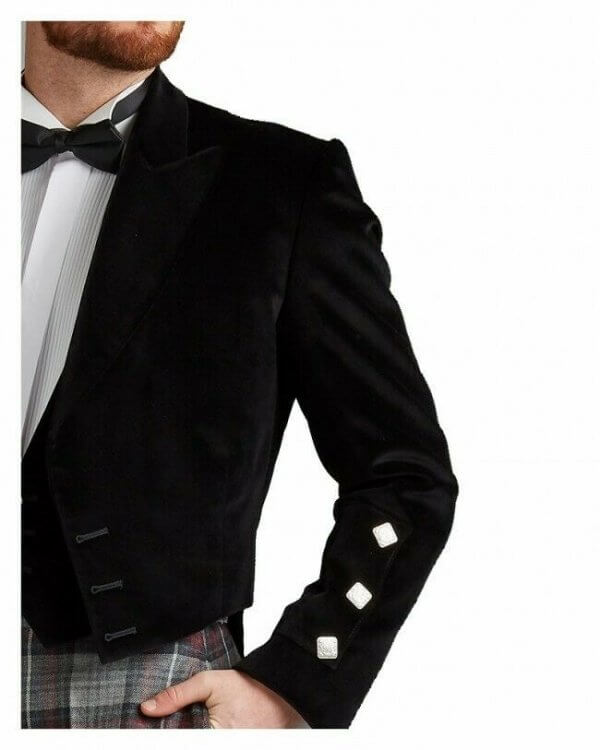 Custom Made New Prince Charlie Kilt Jacket Scottish Velvet Prince Charlie Jacket