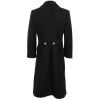 Black Navy Wool Great Coat Winter Trench Naval Military