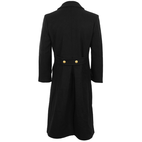 Black Navy Wool Great Coat Winter Trench Naval Military