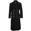 Black Navy Wool Great Coat Winter Trench Naval Military