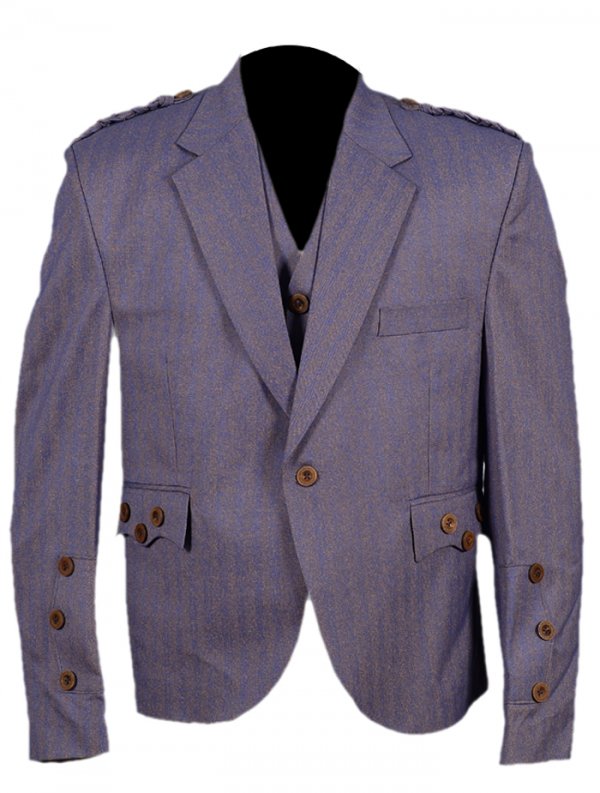 Light Purple Herringbone Tweed Crail/Argyle Jacket & Vest