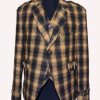 Black and Orange Wool Argyll Argyle Kilt Jacket with waistcoat Vest Scottish