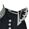 100% Wool New Scottish Black Military Piper Drummer Doublet Tunic Jacket