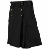 Black Tactical Men’s Combat Cargo Kilt