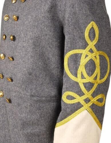 Civil War Confederate General’s Double Breasted Frock Coat- All Sizes2