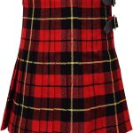 Clan Wallace Red Tartan Kilt for Kids, 100% Acrylic Tartan Kilt of Childrens, Boys and Girls.