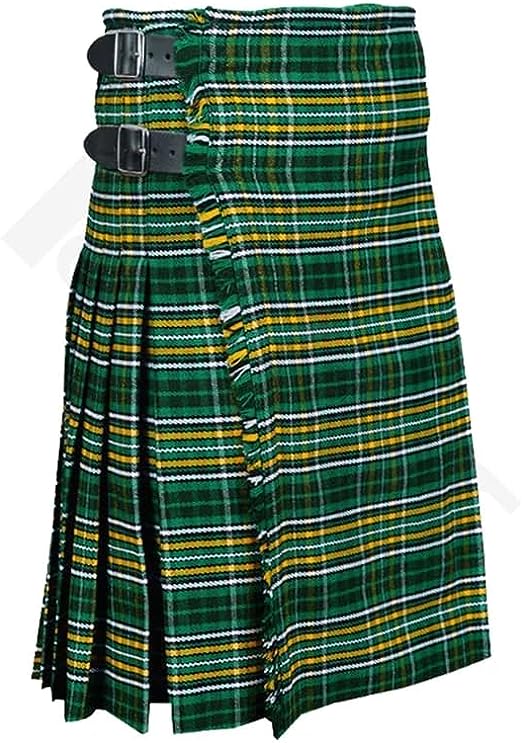 Men's Heritage of Ireland Tartan Kilt Active Wedding Kilt Steampunk-Scottish Fashion Modern Highlander Kilt1