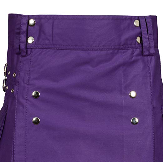 Men’s Purple Utility Kilt Made in 100% Cotton2