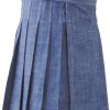 Men's Unique Blue Denim Scottish Kilt