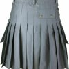New Men’s Gray Utility Wedding Kilt Made in 100% Cotton
