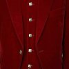 New Men's Velvet Scottish Argyll Highland Argyle kilt Jacket & Vest Scottish Wedding Dress