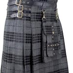 Tartan Utility Kilts for Men with Front Detachable Pocket