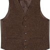 Vogue Wears Scottish Dark Brown Tweed Argyll Argyle Kilt Jacket with 5 Button Waistcoat Vest Scottish Wedding Dress1