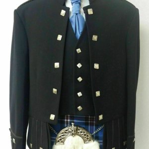 Blazer Wool Doublet Military Piper Sheriffmuir kilt jacket & Waistcoat