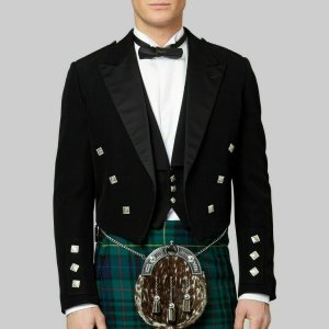 Traditional Scottish Prince Charlie Kilt Jacket Waistcoat/Vest- Sizes