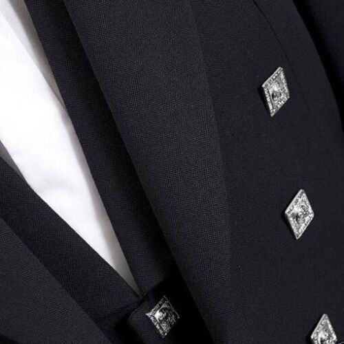 Men Prince Charlie Jacket with Waistcoat/Vest Set Wool 100%