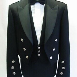 Scottish Prince Wool Charlie Kilt Jacket with Waistcoat/Vest