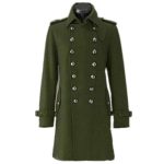 Army Genuine Polish army Wool Overcoat Double Breasted Trench Long Coat Overcoat