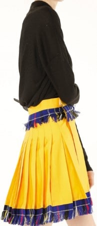 Beautiful Women Yellow Tartan Skirt1