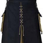 Fashion Utility Hybrid Kilt Black And Khaki