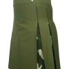 Hiking Hybrid Olive Green Kilt For Men – Under Pleats Camo