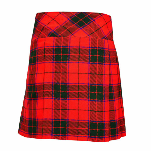 Ladies Knee Length Scottish Rose Modern Kilt Tartan Pleated1