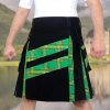 Men’s Modern Hybrid Cotton & Tartan Irish Cross Strip Designer Kilt for Weddings