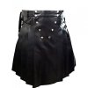 New Style Mens Black Leather Kilt Larp