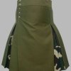 Olive Hybrid Kilt Trekking Tailor-made for Men – Under Camo Pleats