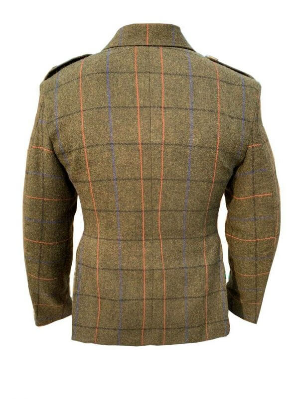 Scottish Argyle Kilt Jacket & Vest Men’s New Green Tweed Wedding Jacket1