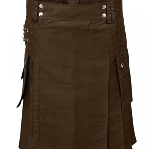 Scottish Fashion For Men Brown Utility Kilts