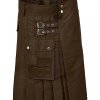 Scottish Fashion For Men Brown Utility Kilts