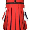 Scottish Men 100% Cotton Utility Kilt French Flag Kilt