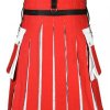 Scottish Men 100% Cotton Utility Kilt Swiss Flag Kilt