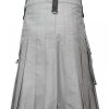 Scottish Modern Custom Grey Kilt Fashion Utility Kilts For Men