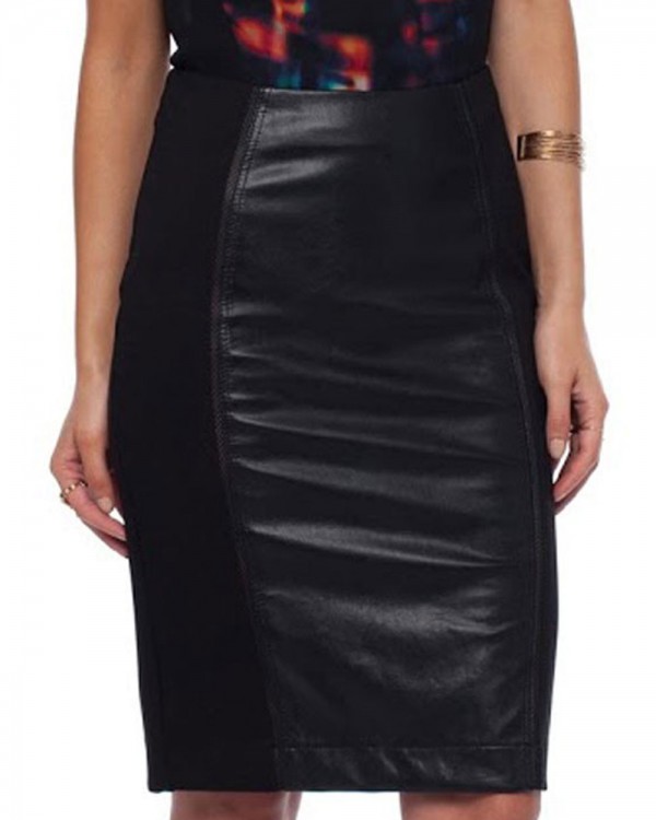 Spell of Allure Leather Pencil Skirt