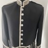 Doublat Tunic Miltary piper & Drummer Jacket wool Black & Silver.