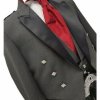 Giacca Principe Charlie scozzese grigia con gilet 100% lana Giacca kilt personal