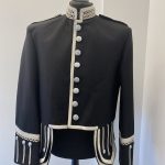 Doublat Tunic Miltary piper & Drummer Jacket wool Black & Silver.