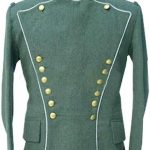 WWI German Empire white pipped Officer Flied Green Tunic Jacket High Quality
